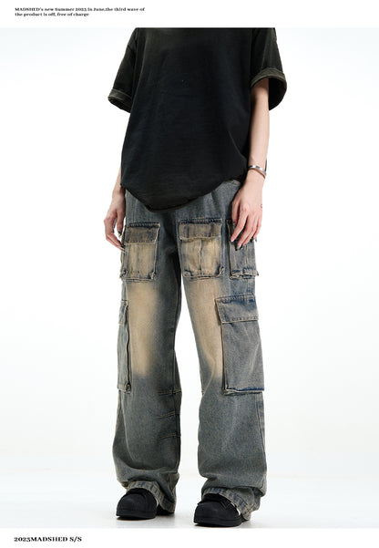 MADWITCH POCKETS CARGO JEANS #K3173