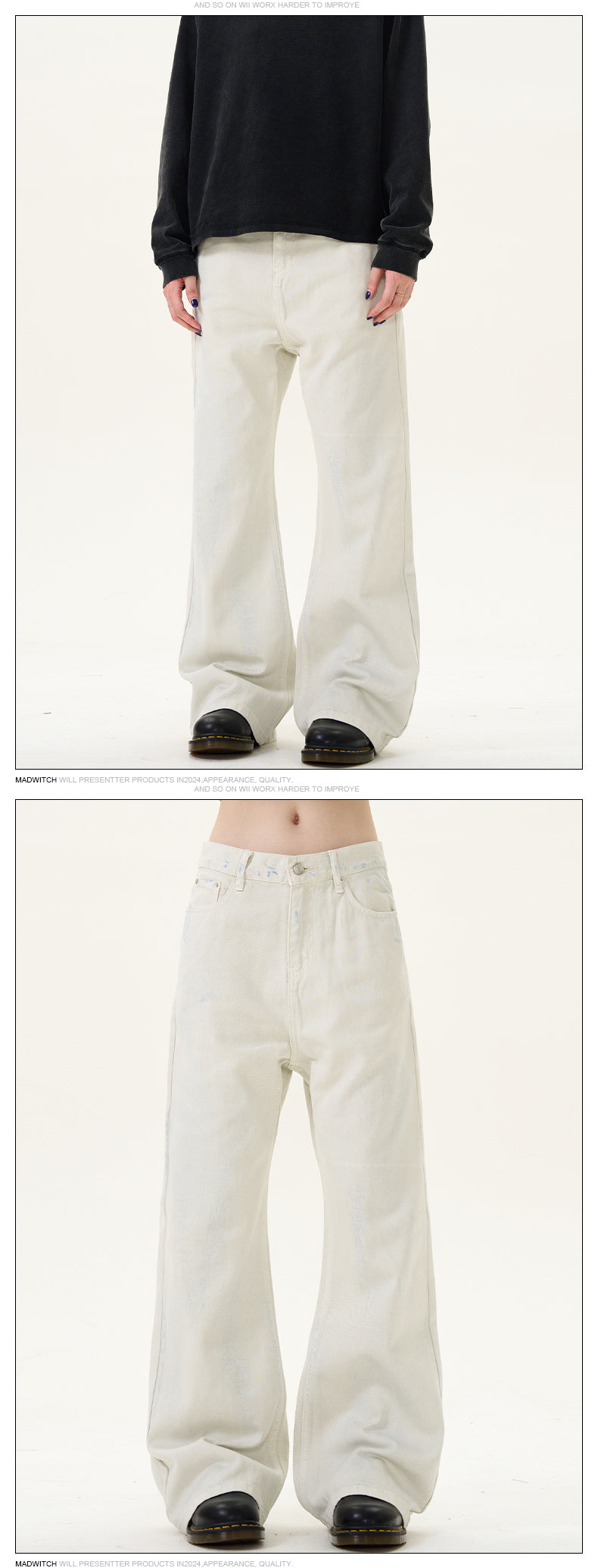 MADWITCH TIE-DYE WASHED DENIM PANTS #G6451