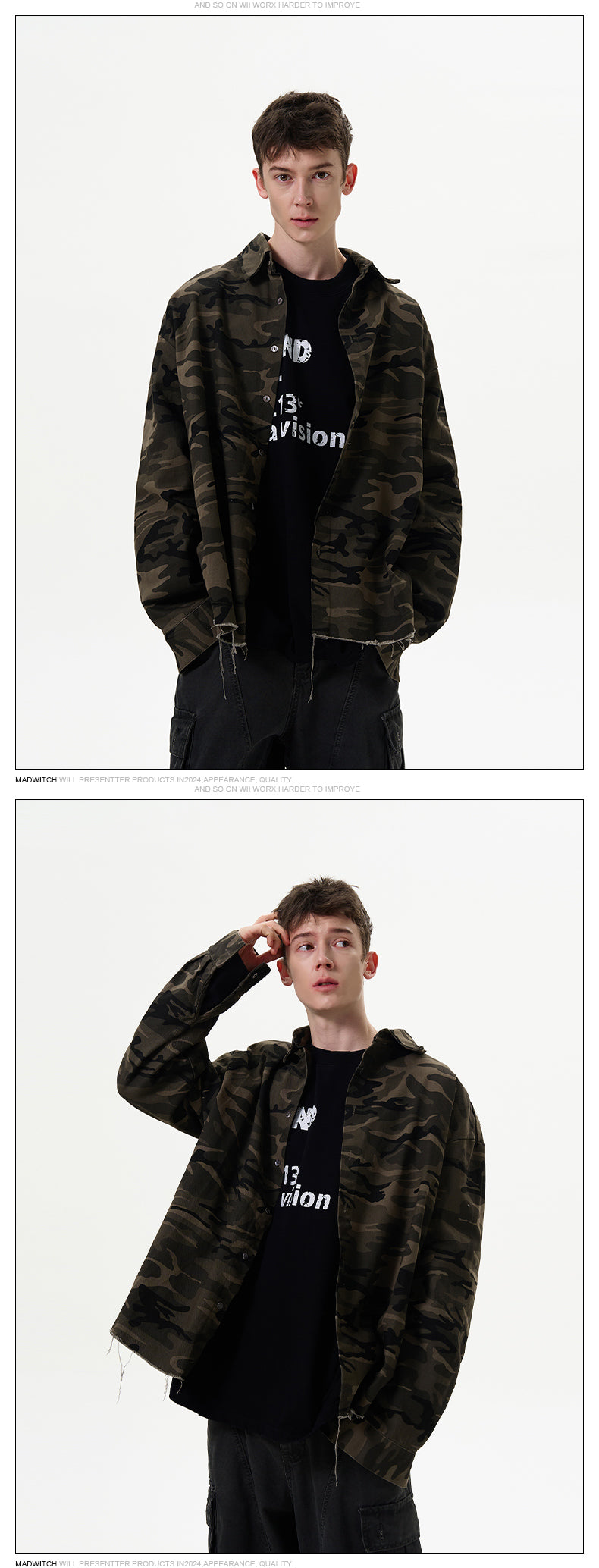 MADWITCH RETRO CAMOUFLAGE SHIRT #27229