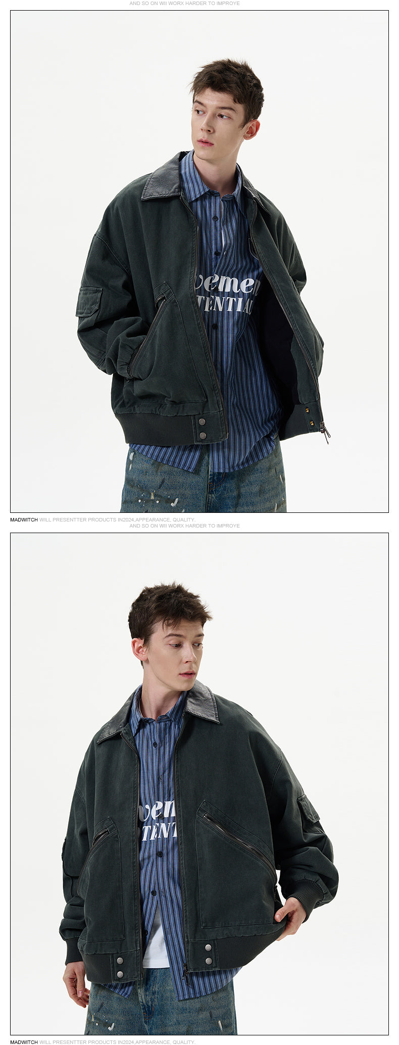 MADWITCH WASHED WORKWEAR JACKET #1155