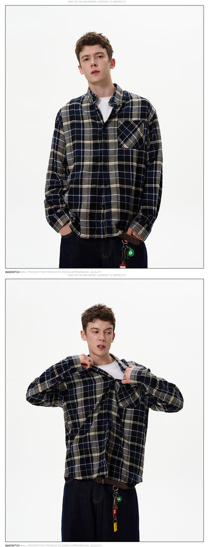 MADWITCH PLAID COUPLE SHIRTS #F830