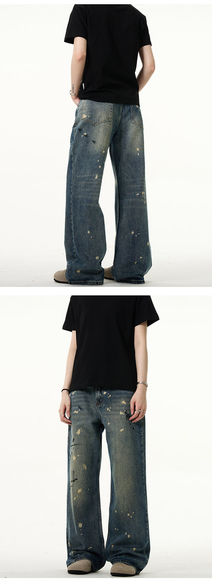 MADWITCH STRAIGHT LEG SLIM FIT GRAFFITI JEANS #FX015