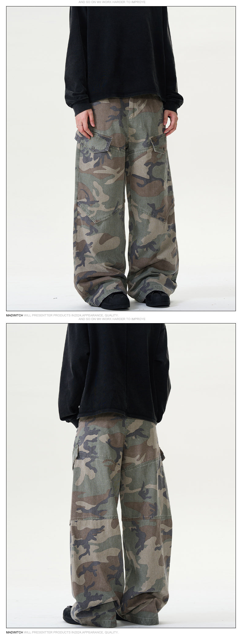 MADWITCH Street Style Camouflage Cargo Pants #CK6518
