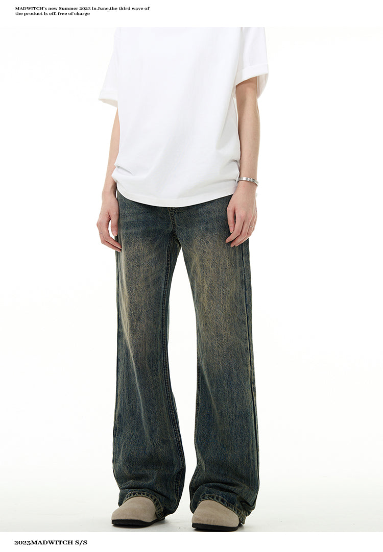 MADWITCH WASH STRAIGHT LEG JEANS #WH6830