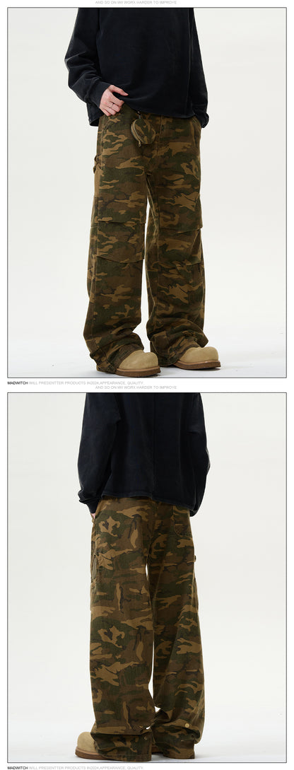 MADWITCH CAMOUFLAGE STRAIGHT LEG WORK PANTS #DCC808