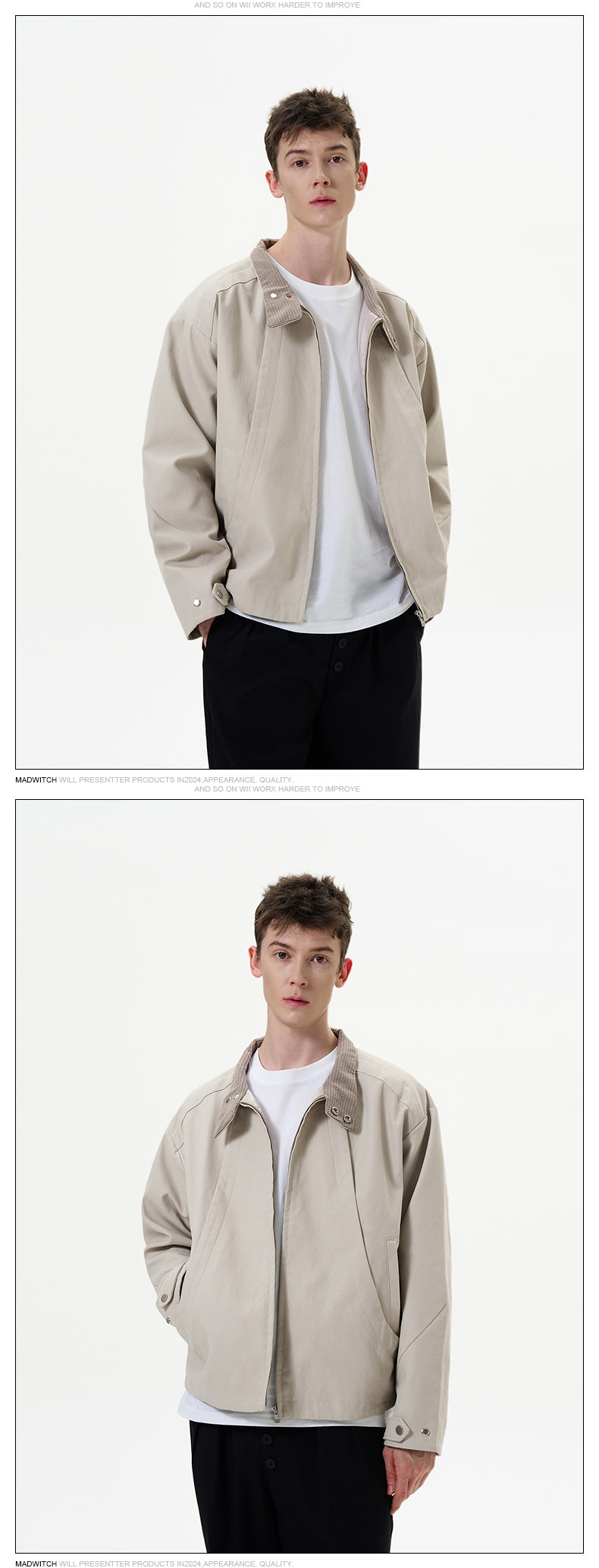 MADWITCH SIMPLE TURN-DOWN COLLAR JACKET #DC0142