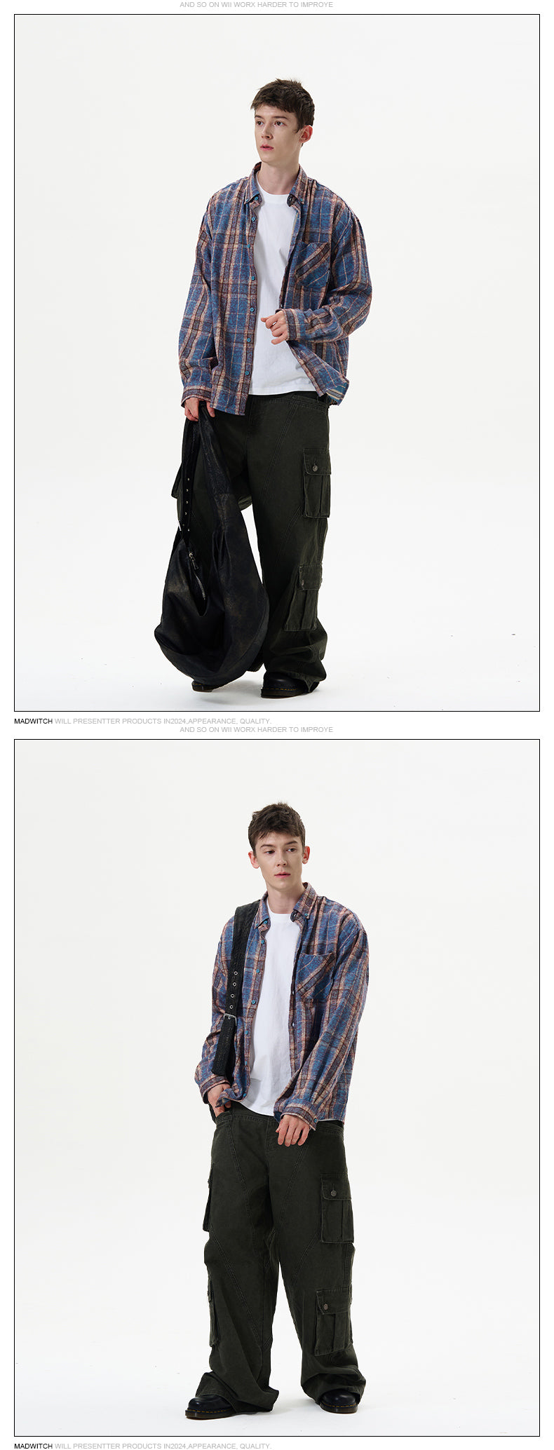 MADWITCH CASUAL PLAID SHIRT #NR4653