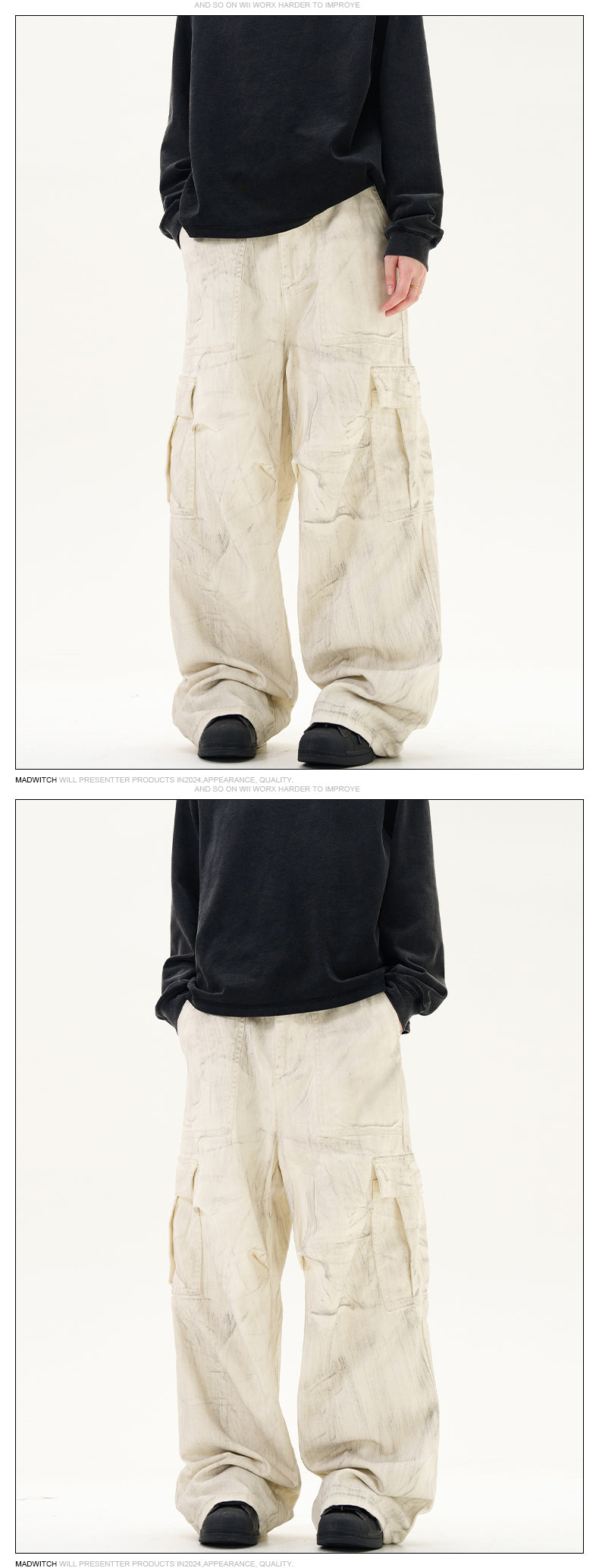 MADWITCH DYED CARGO PANTS #G6461