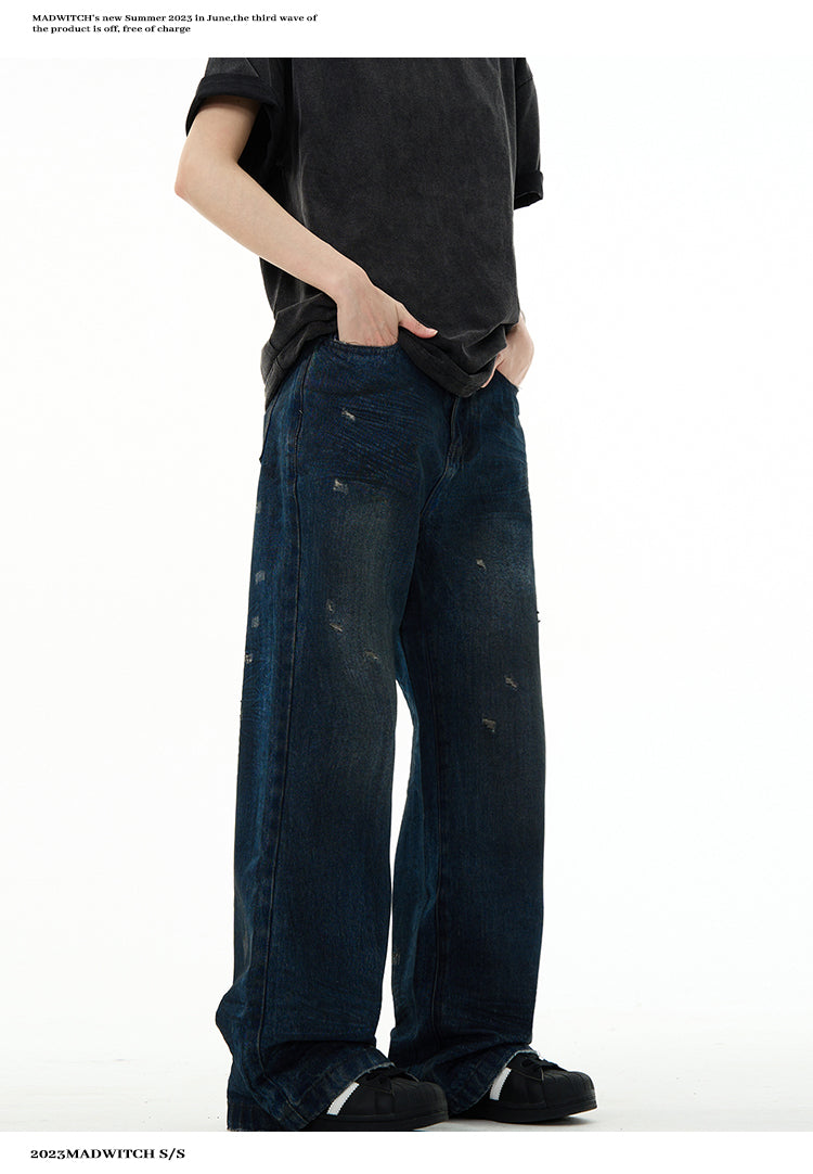 MADWITCH SLIM FIT RIPPED JEANS #WH6851