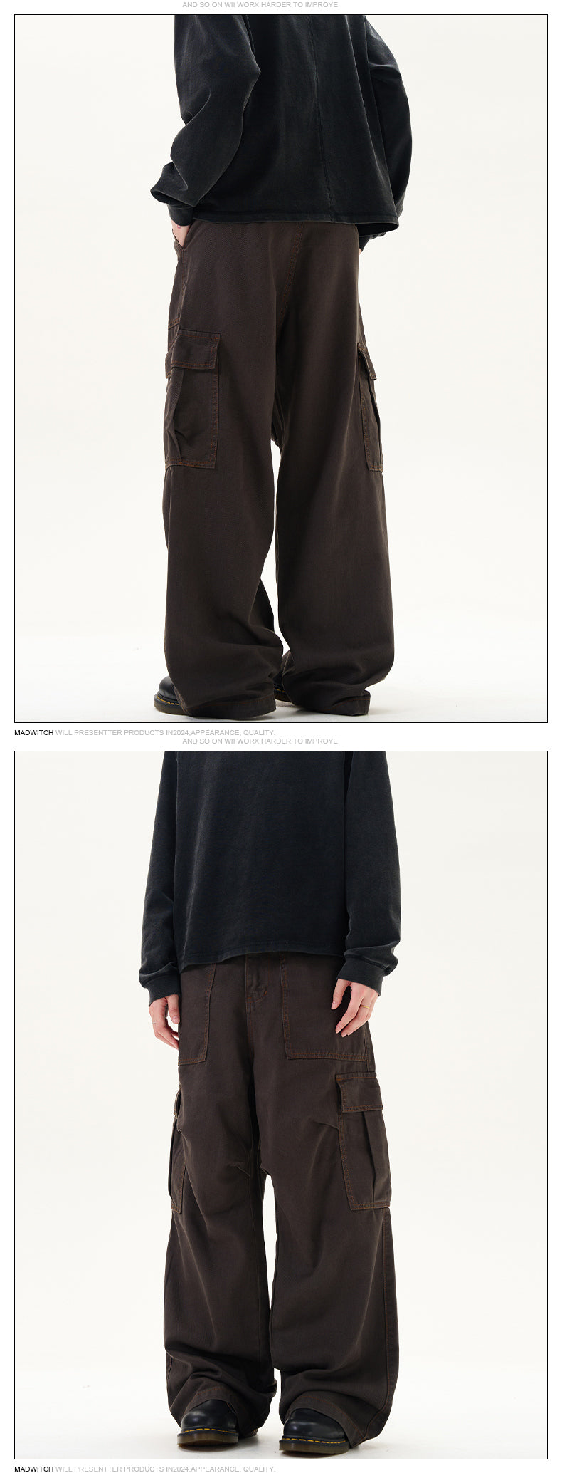 MADWITCH LARGE POCKET CARGO PANTS #G6463