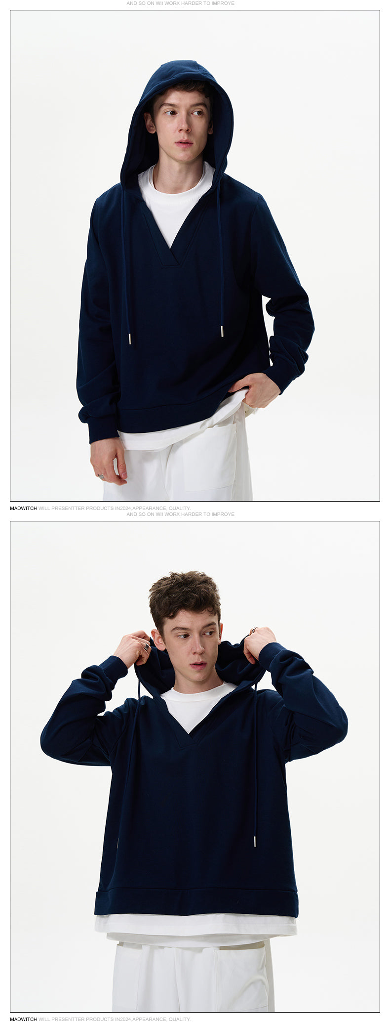 MADWITCH SIMPLE HOODED SWEATSHIRT #27226-