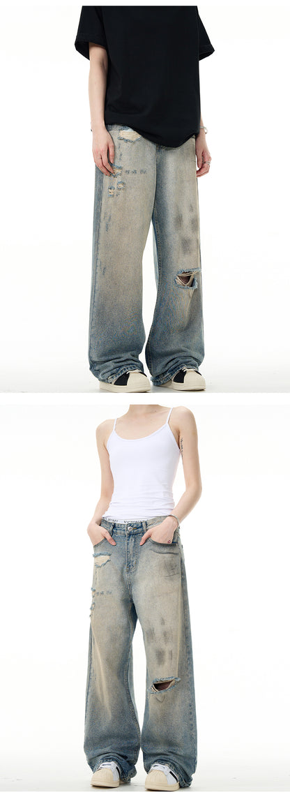 MADWITCH ACID WASHED RIPPED JEANS #DCFX019