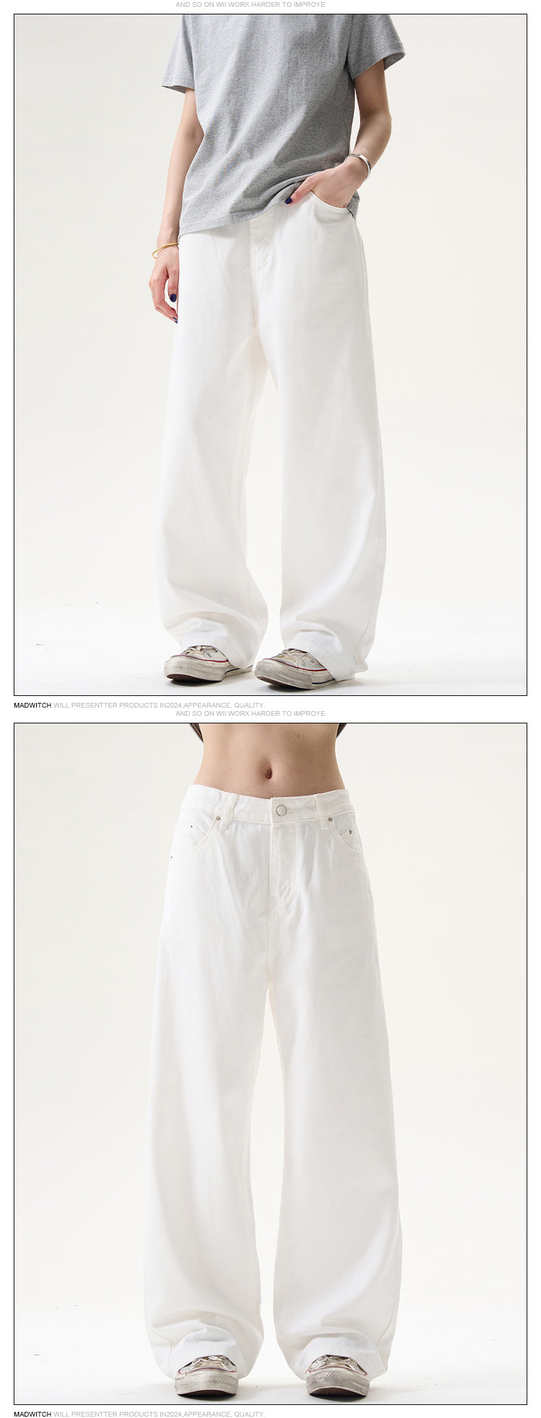 MADWITCH MINIMALIST WHITE JEANS #BKJ24125