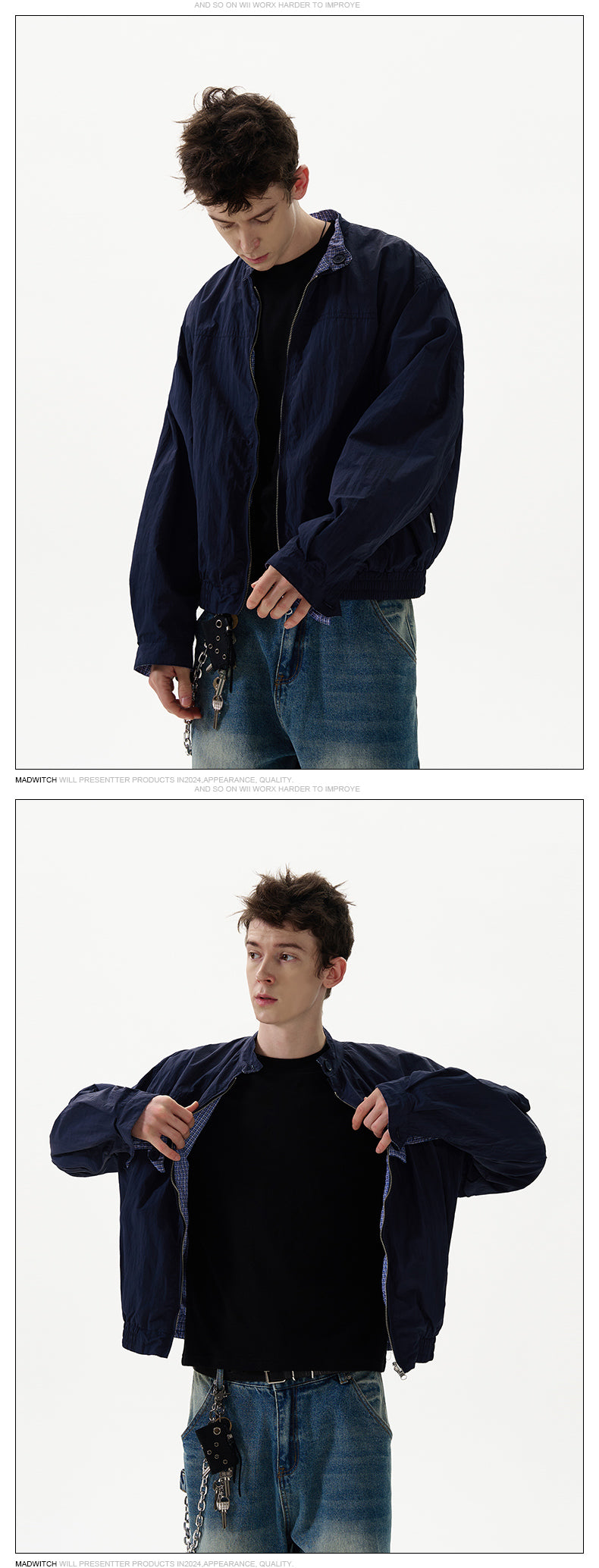 MADWITCH REVERSIBLE CHECKERED JACKET #27247