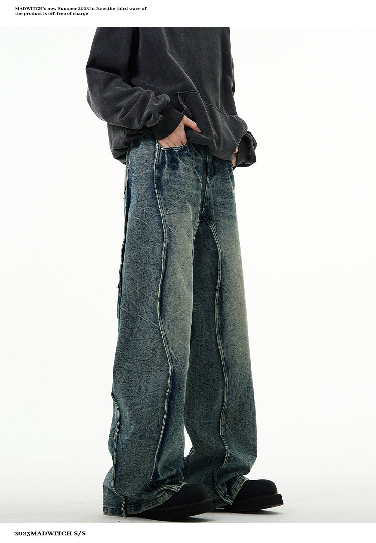 MADWITCH VINTAGE WIDE LEG JEANS #K5268