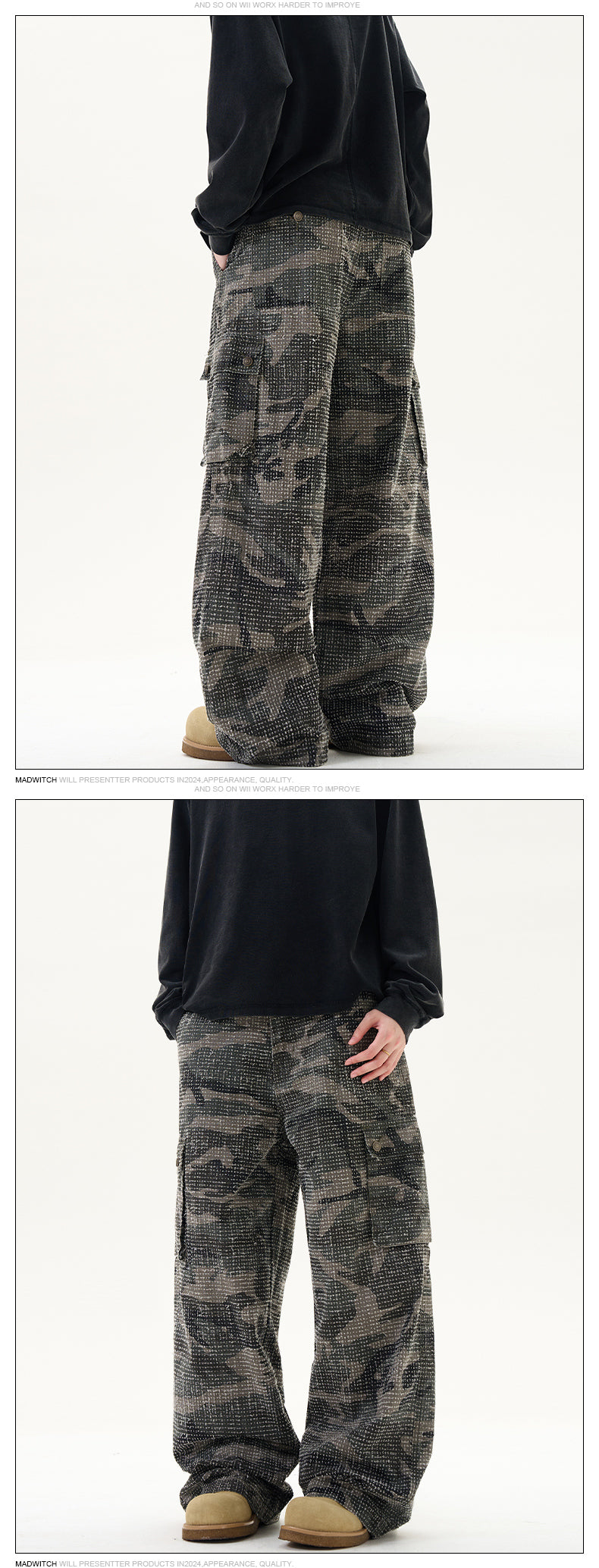 MADWITCH CAMO RELAXED CASUAL PANTS #CK3312