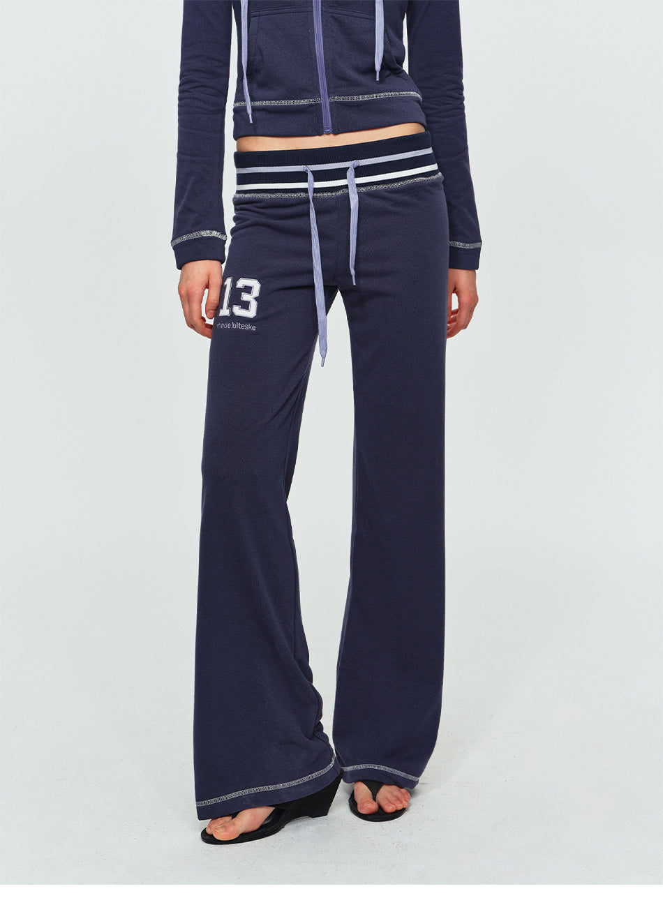 MADWITCH LOW-RISE GRAPHIC FLARED SWEATPANTS #L2026061