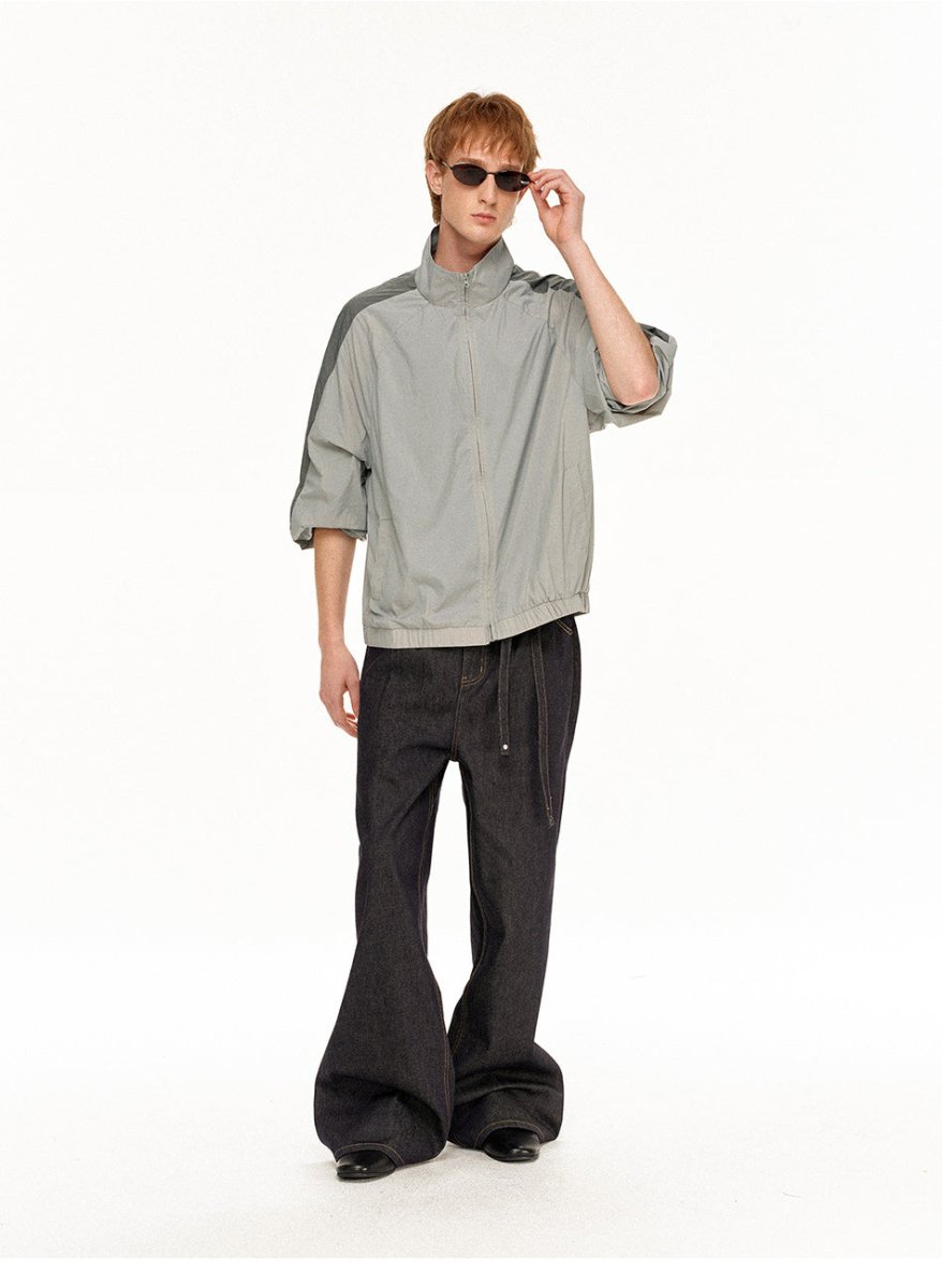 MADWITCH COLORBLOCK STAND COLLAR JACKET RW218 - MadWitch Store