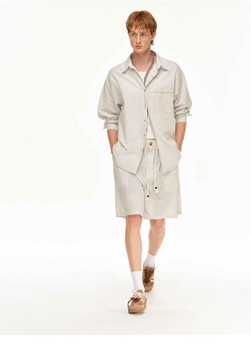MADWITCH HERITAGE LINEN SHORTS SET 9613 - MadWitch Store