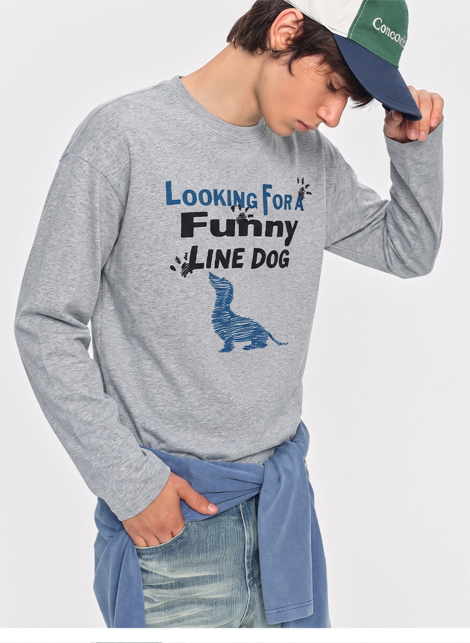 MADWITCH DACHSHUND GRAPHIC LONGSLEEVE T-SHIRT #27603
