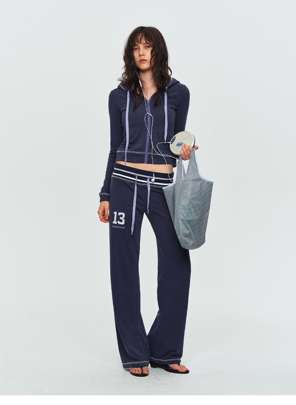 MADWITCH LOW-RISE GRAPHIC FLARED SWEATPANTS #L2026061