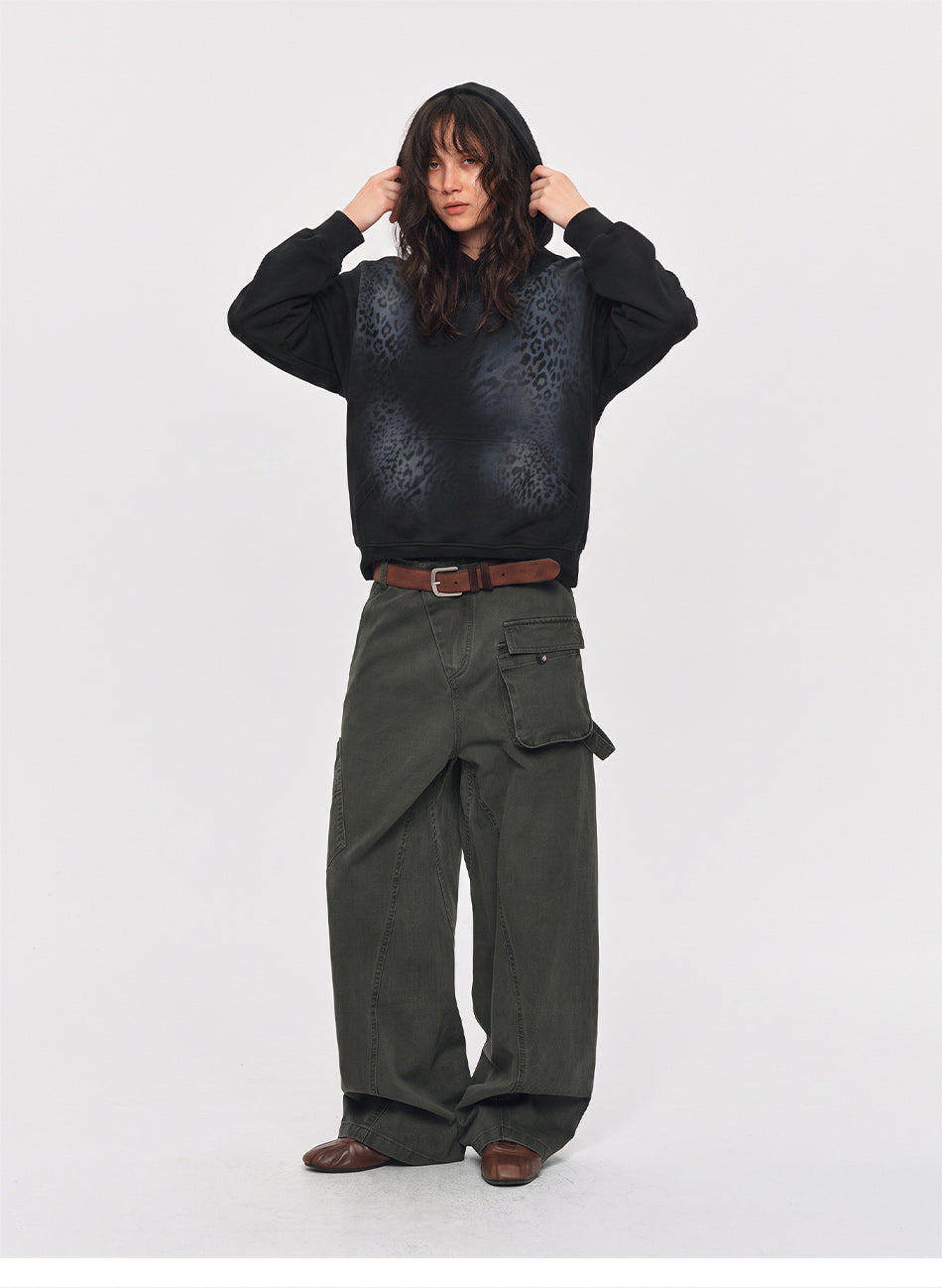MADWITCH GRADIENT LEOPARD-PRINT HOODIE #27608