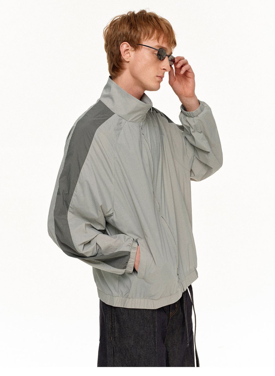 MADWITCH COLORBLOCK STAND COLLAR JACKET RW218 - MadWitch Store