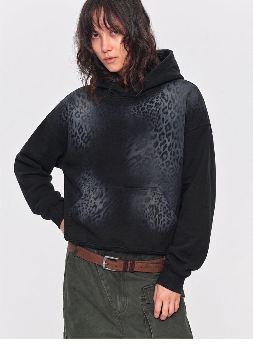 MADWITCH GRADIENT LEOPARD-PRINT HOODIE 27608 - MadWitch Store