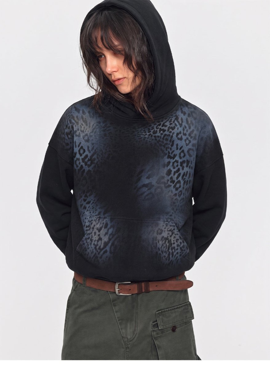 MADWITCH GRADIENT LEOPARD-PRINT HOODIE 27608 - MadWitch Store