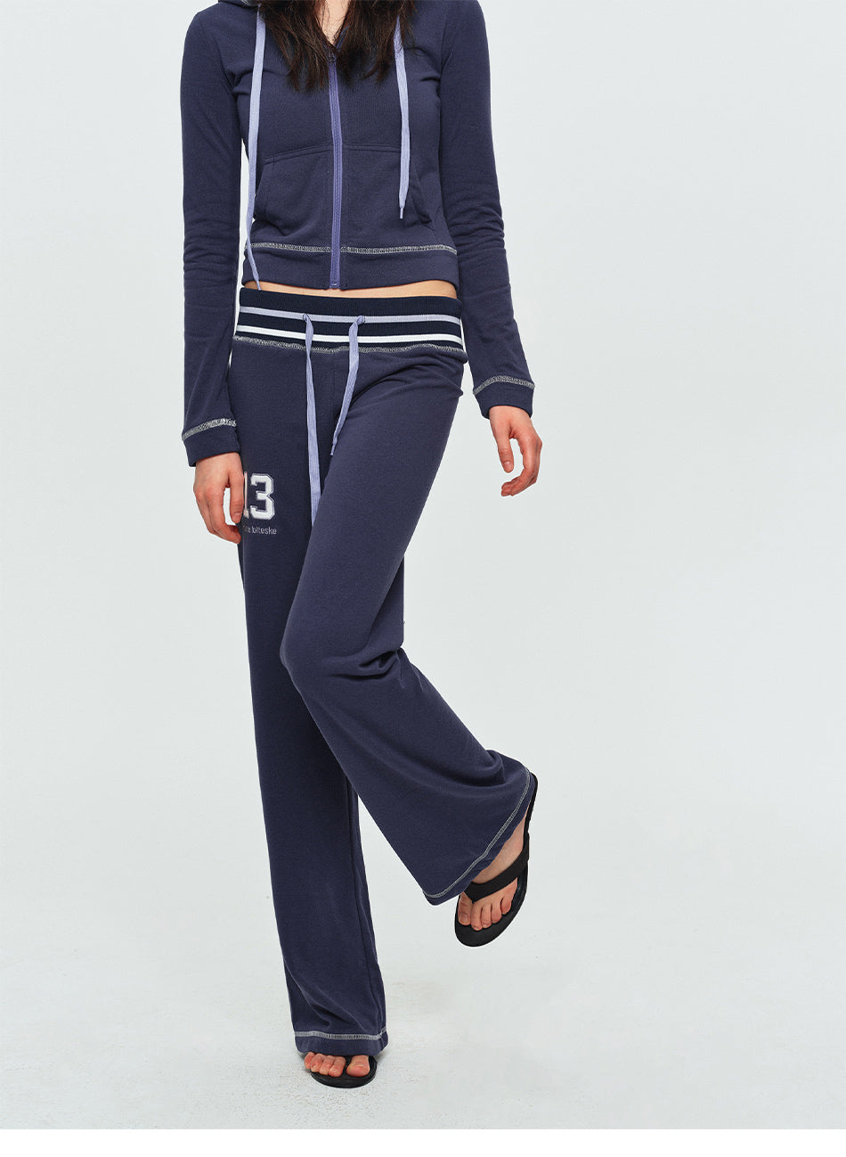 MADWITCH LOW-RISE GRAPHIC FLARED SWEATPANTS #L2026061