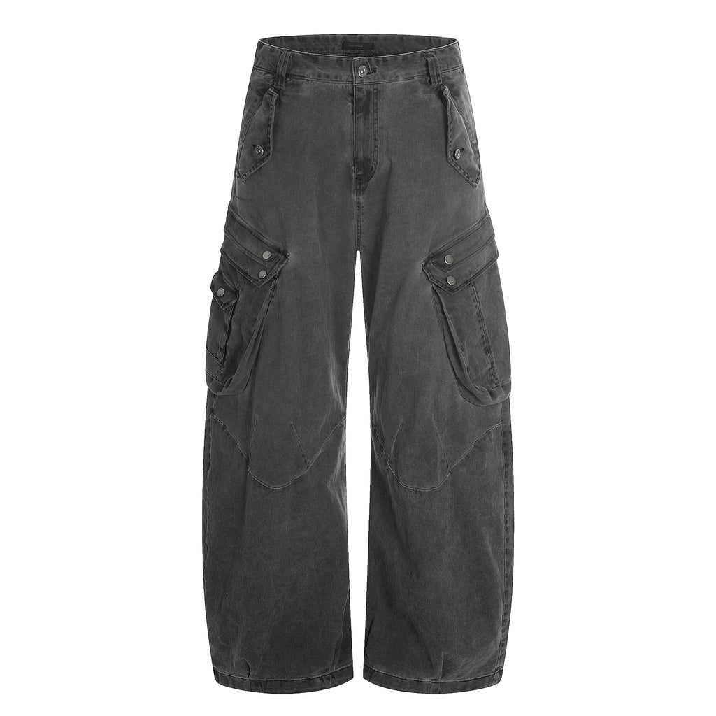MADWIT DISTRESSED WIDE WORK PANTS #CK6932