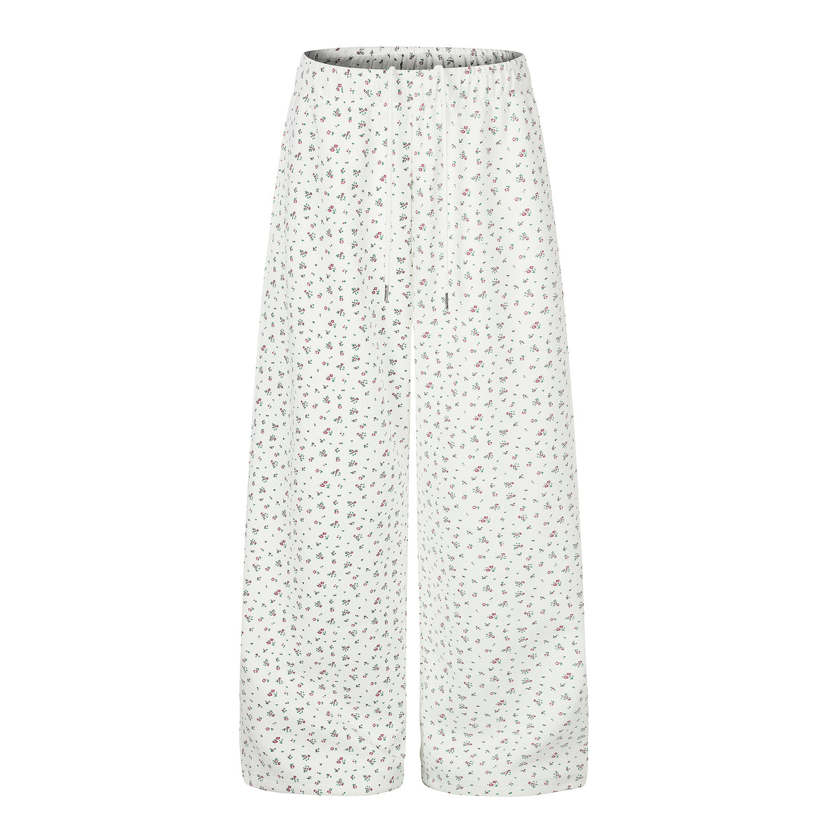 MADWITCH FLORAL-PRINT ELASTIC-WAIST WIDE-LEG PANTS #C1100