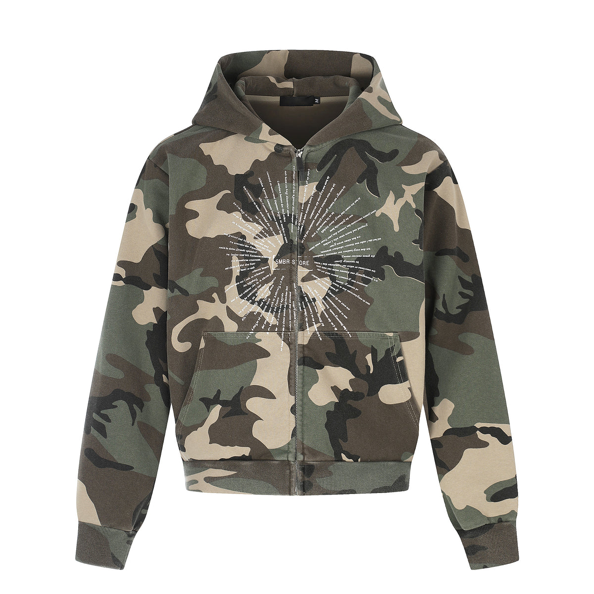 MADWITCH CAMO GRAPHIC-PRINT ZIP HOODIE #0309