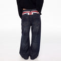 MADWITCH VINTAGE UNION JACK EMBROIDERED JEANS #L2026520