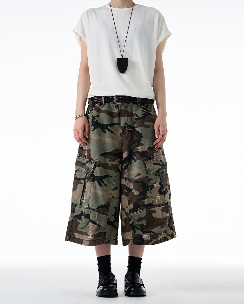 MADWITCH DISTRESSED CAMO CARGO #CK3512D