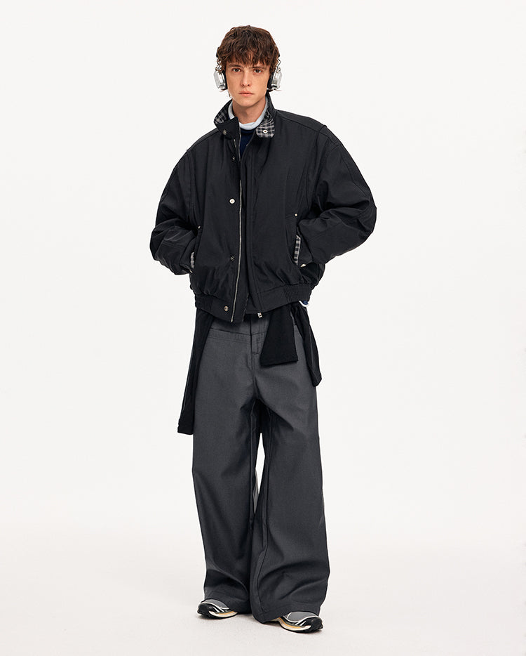 MADWITCH COLORBLOCK CHECKERED DOWN JACKET #630189