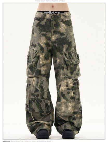 MADWITCH HEAVY-DUTY STREETWEAR CAMOUFLAGE PANTS #CK3318