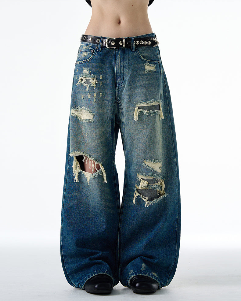MADWITCH RIPPED DENIM PANTS #DR9691