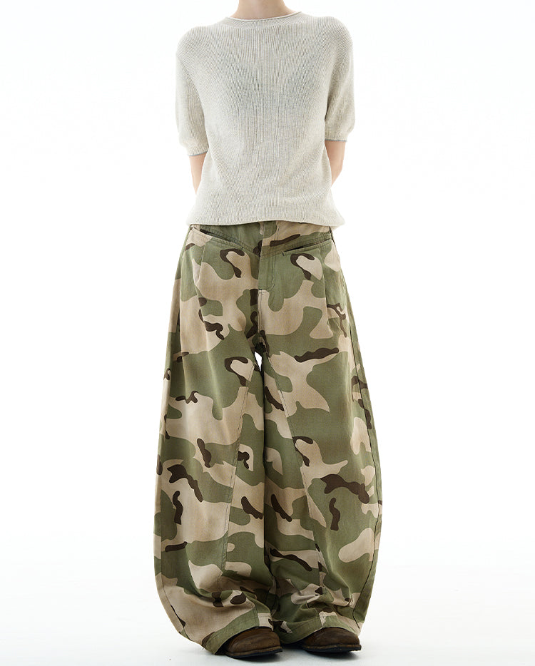 MADWITCH VINTAGE CAMO CARGO PANTS #CK6859