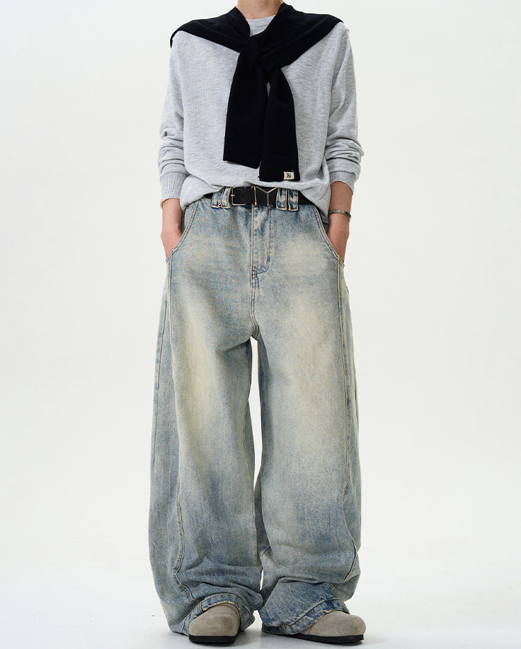 MADWITCH WASHED WIDE-LEG PANTS #58218