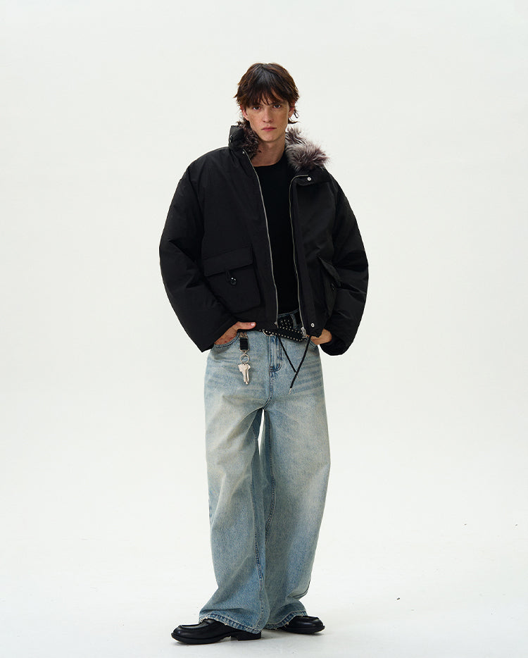 MADWITCH CROPPED UTILITY PUFFER JACKET #L315Q24
