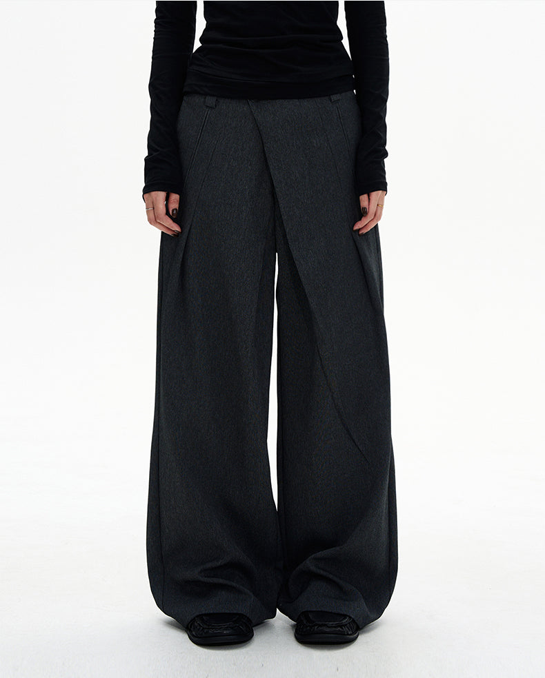 MADWITCH DIAGONAL FOLD PANTS #GPC6900