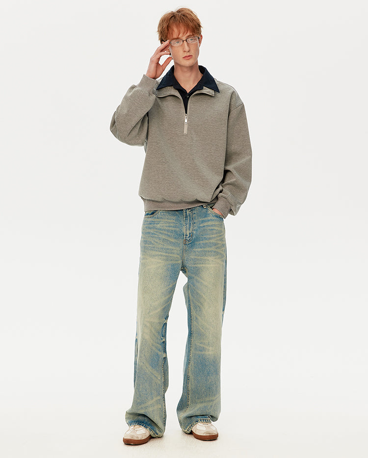 MADWITCH DOUBLE COLLAR SWEATSHIRT #WY730