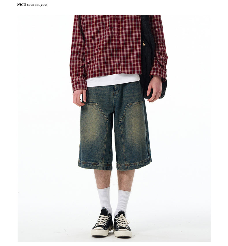 MADWITCH BAGGY SHORTS JEANS #RK56