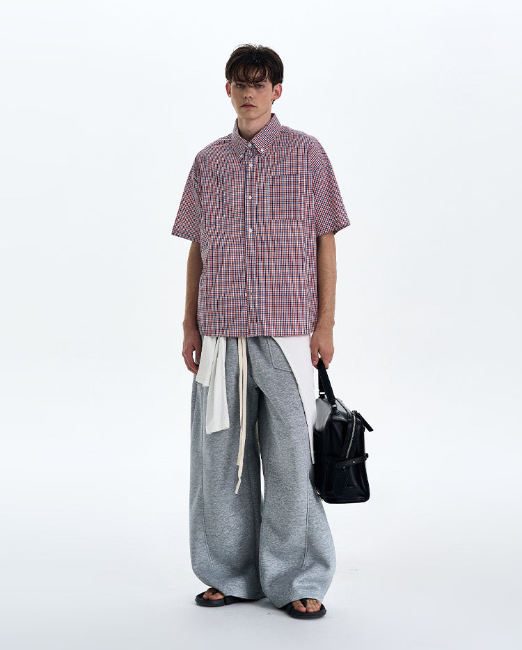 MADWITCH CHECKERED SHORT SLEEVE SHIRT #CR217