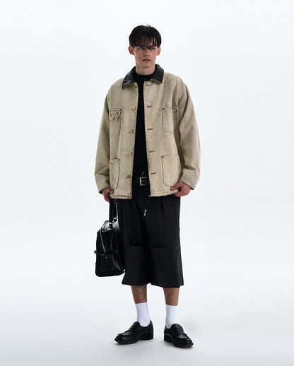 MADWITCH BARN STYLE TURN-DOWN COLLAR JACKET #CW1136