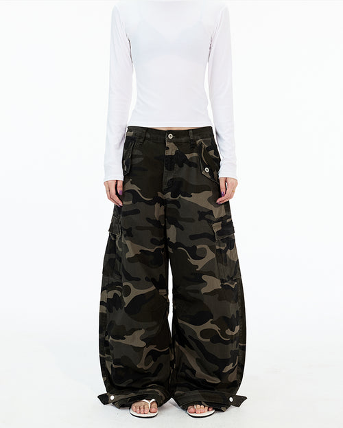 MADWITCH CAMOUFLAGE WASH WORK PANTS #Z053