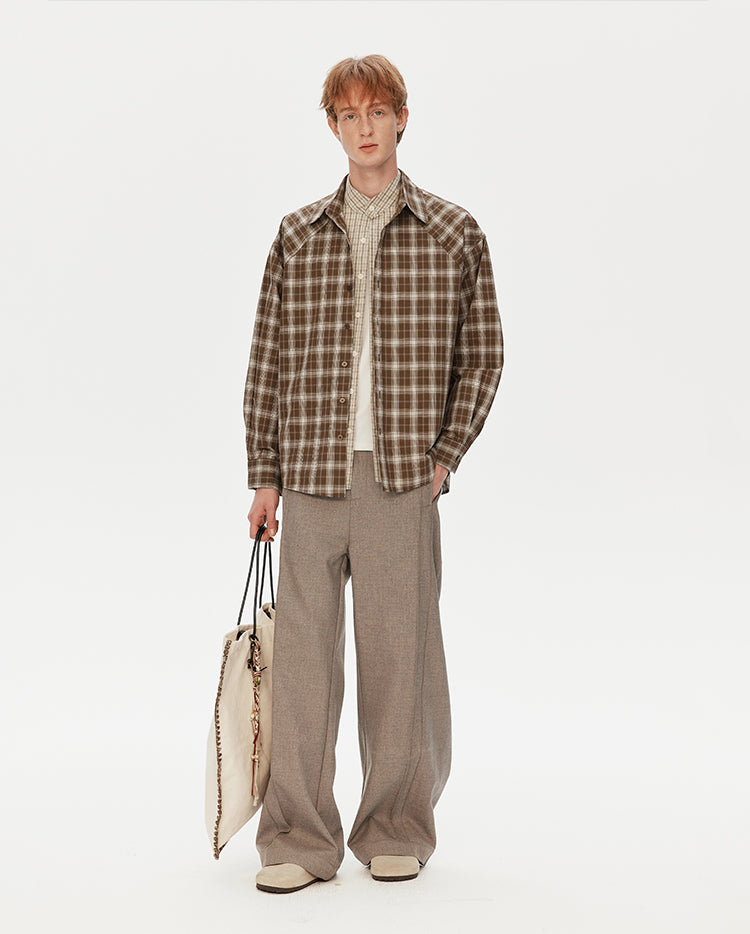 MADWITCH PREPPY PLAID SHIRT #991156