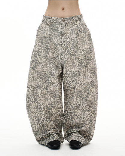 MADWITCH VINTAGE LEOPARD WIDE JEANS #A616