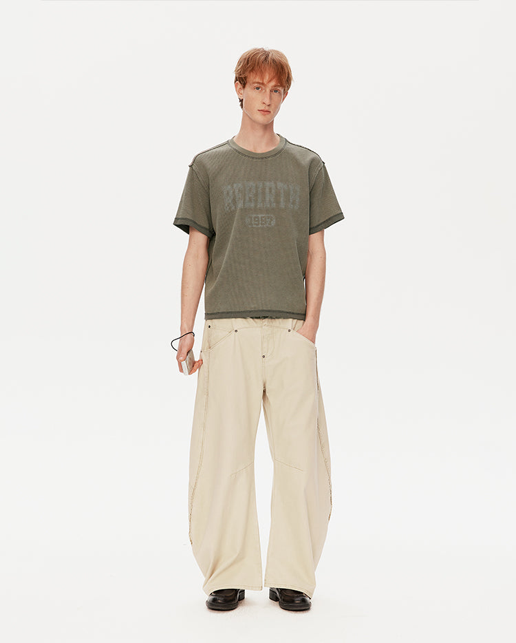 MADWITCH VINTAGE LETTER TEE #AW26020